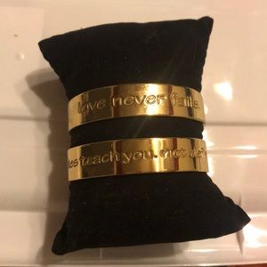 Inspirational quote bangle